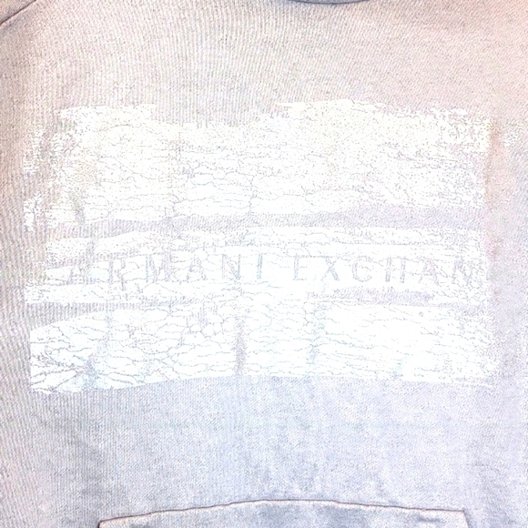 A|X ARMANI EXCHANGE, METALLIC GRAY HOODED SWEATSHIRT. - Picture 4 of 7
